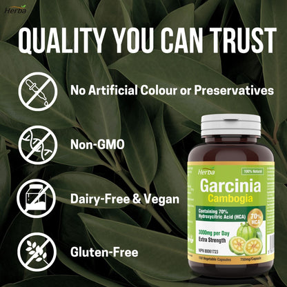 Garcinia Cambogia Extract – 70% HCA | 150 Vegetable Capsules - Herba