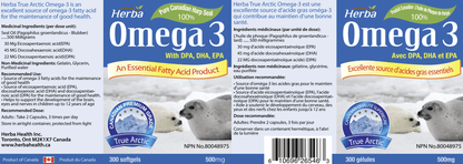 Herba Seal Oil Omega 3 Supplements – 300 Softgels | Made in Canada - Herba