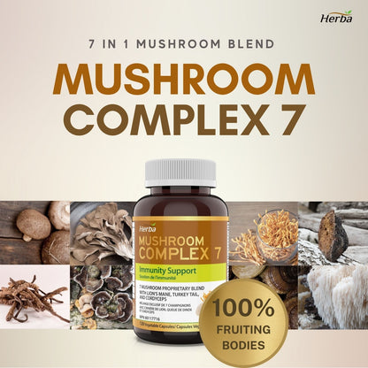 Mushroom Complex Supplements – 120 Capsules - Herba