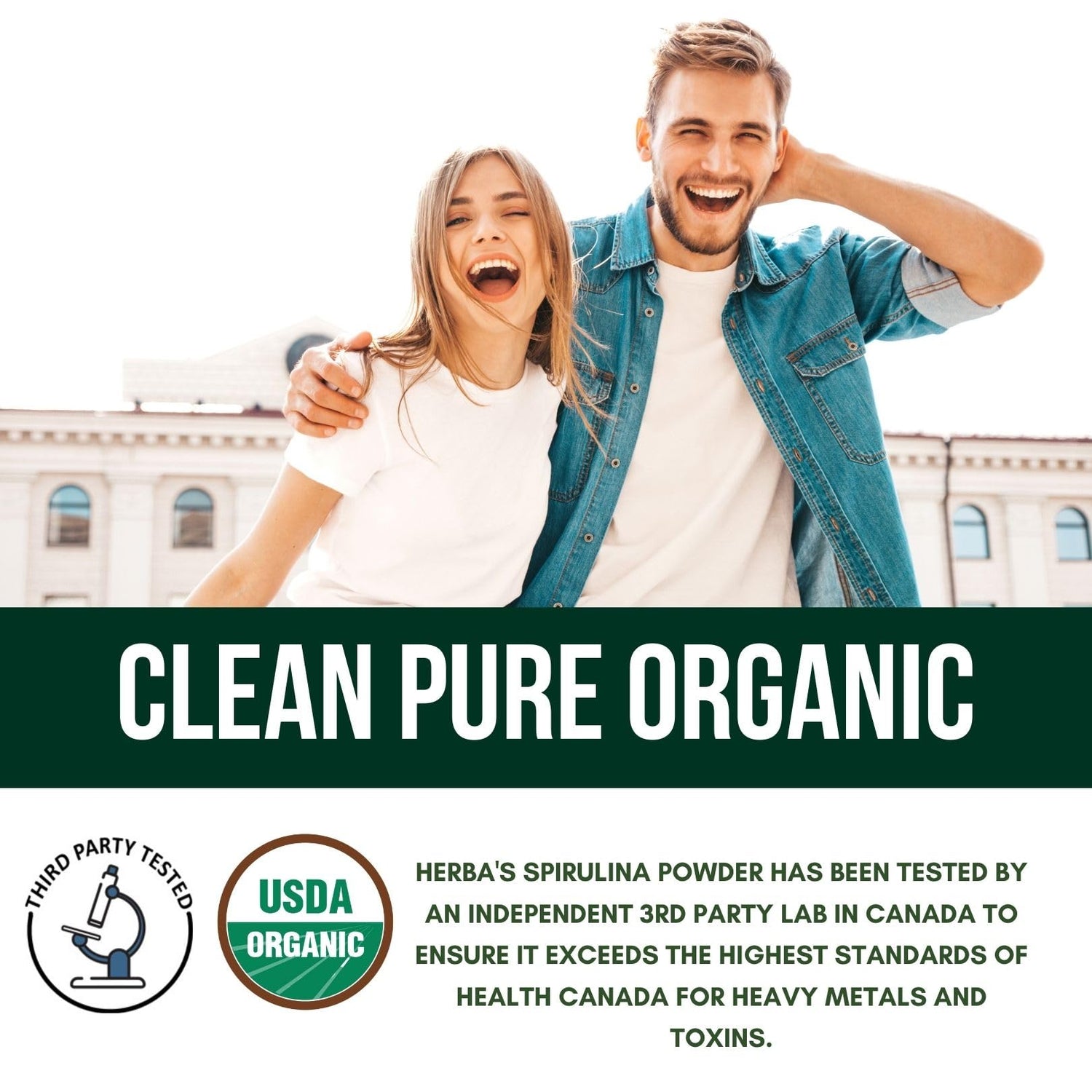 Organic Spirulina Powder 250g - Certified Organic - Herba